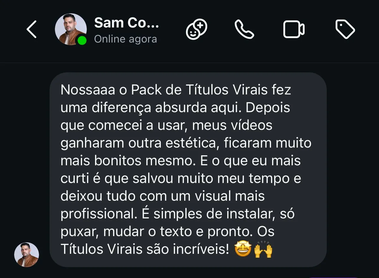 Depoimento de Sam Costa